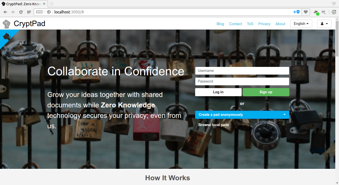 CryptPad local machine 